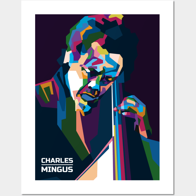 Popart Charles Mingus in WPAP Wall Art by smd90